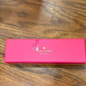 kate spade Hot Pink and Gold Rectangular Jewelry Box